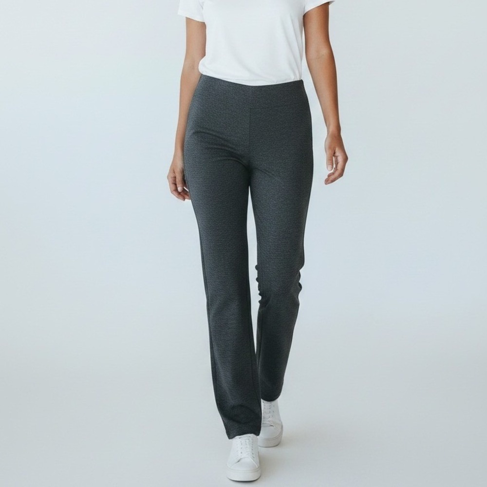 Liz Claiborne Lori Ponte Legging Charcoal Gray High Rise Skinny Pants Large NWOT